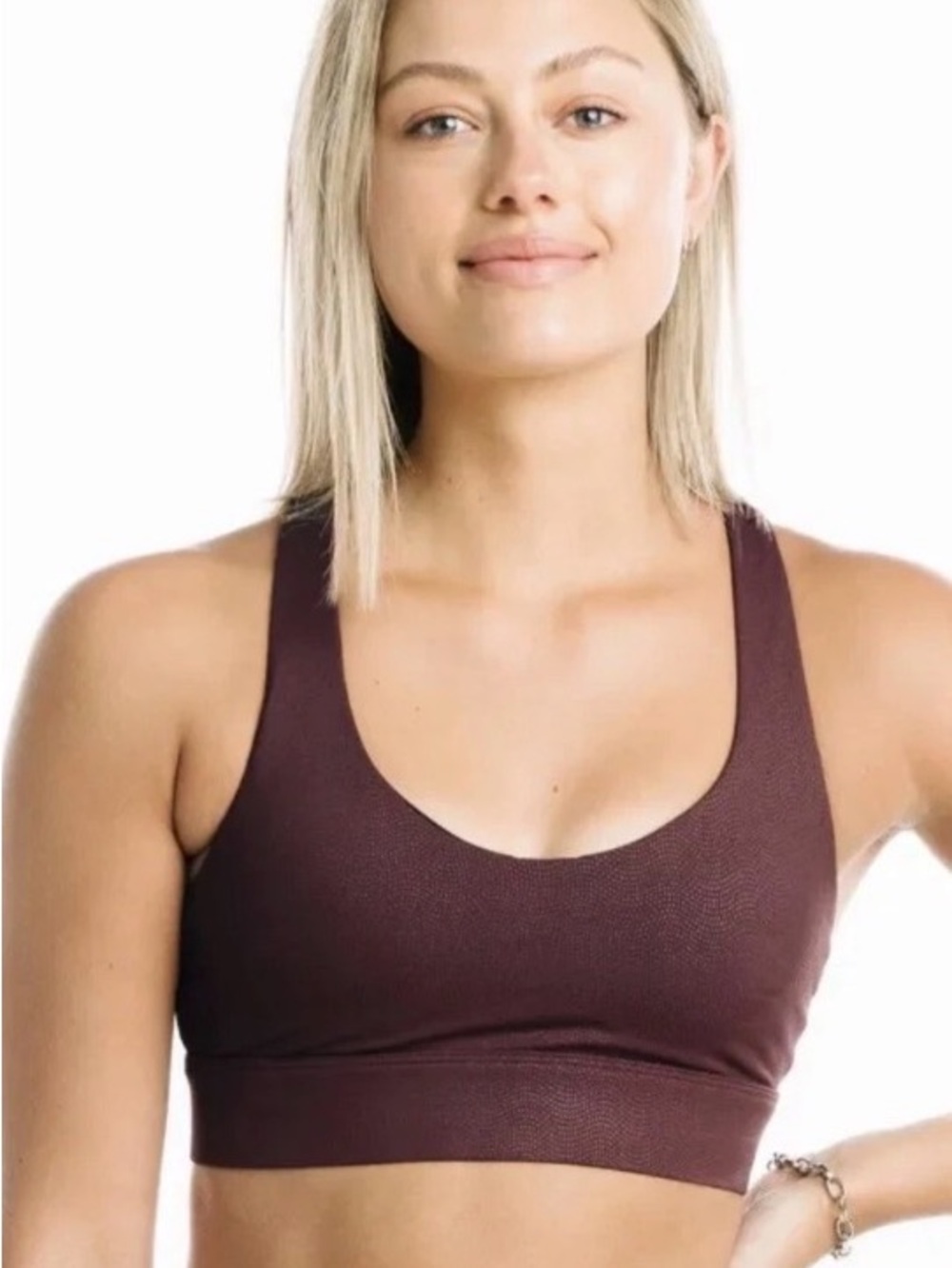 NWOT Zyia Active Fig Vibration LNT Strappy Bra Size Large